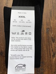 Blacksocks Men’s Knee High Classic Socks 14-15 1/2 size NWT Made In Italy