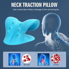 Cervical Neck Pillow stretcher Traction Device Brace Support Pain Relief Massage