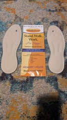 HAPPY FEET Fluid Orthotics Insoles Liquid Shock Absorbers Sz M2 M 7.5-9 W 9-10.5