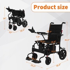 Lightweight Electric Wheelchair Foldable Power Chair for Adults Mobility Scooter