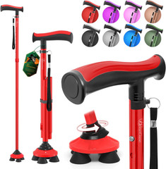 Walking Cane for Men & Women Walking Stick for Seniors Folding Canes Quad Cane A