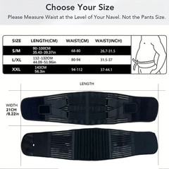 Adjustable Lumbar Support Belt for Lower Back Relief Waist Brace for Men & Women