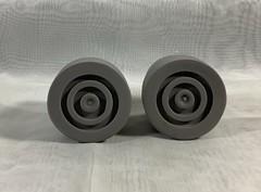 Universal Walker Mobility Caps 2 Pack Gray 1” Diameter Opening 1.5” Bottom