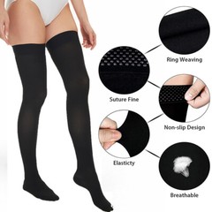 Full Leg Brace Thigh High Compression Socks Pain Relief Support Stockings Unisex