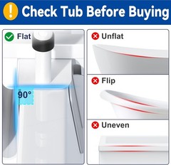 Adjustable Bathtub Safety Rail, Bathtub Handle Grab Bar with Non-Slip Grip