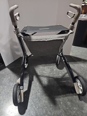 byACRE Carbon Ultralight Rollator Walker with Organizer Bag, Wide Track, 18.5″ x