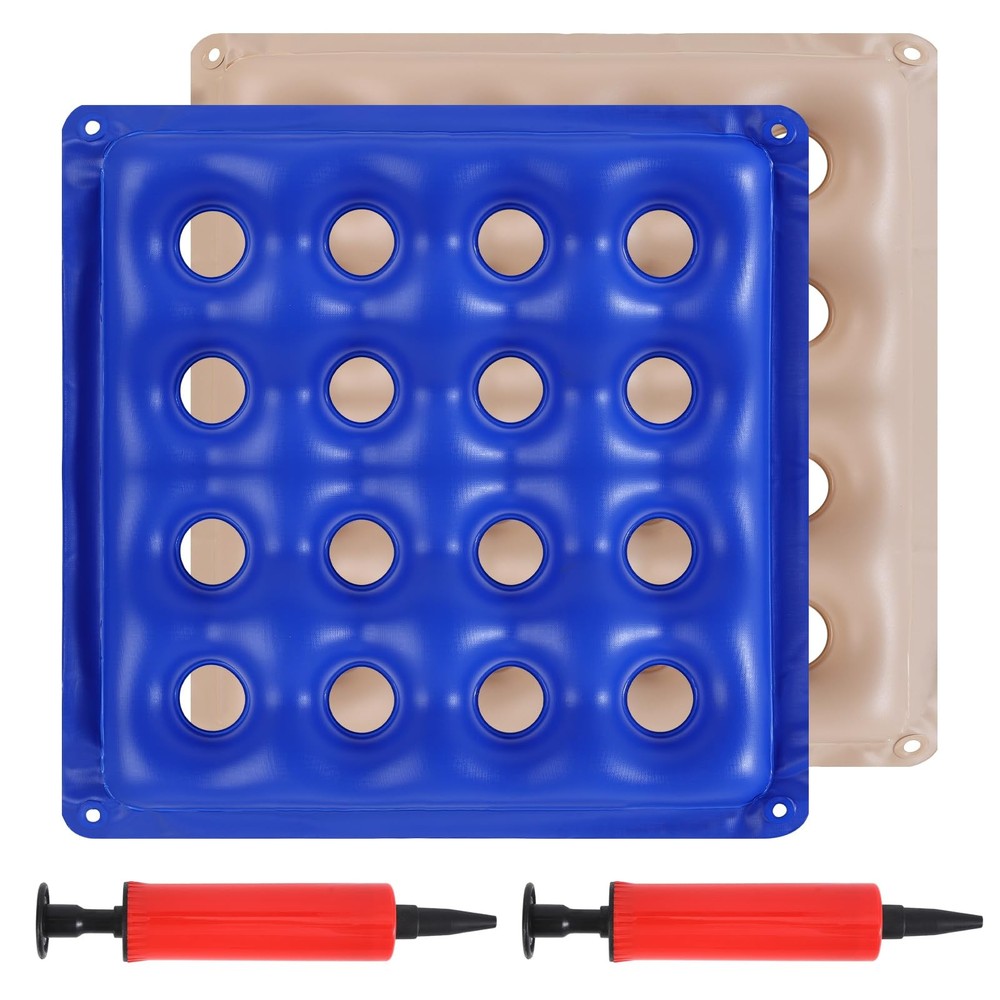2Pack Inflatable Seat Cushions, Pressure Relief Waffle Cushion, Ideal for Lon…