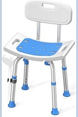 Homland Shower Chair W/ Removable Back 400 Lbs Aluminum Adjustable Non-Slip