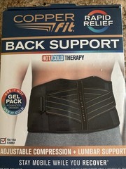 Copper Fit CFRRBK1SZ-001-OS Back Support Brace – Black