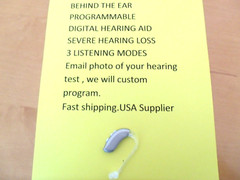 PROGRAMMABLE BEHIND THE EAR DIGITAL HEARING AID PROFOUND hearing loss BUY USA