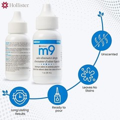 Hollister M 9 Drops Odor Eliminator Deodorizer Destroyes Bad Smell 1 fl oz 2PK