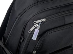 Black Enteral Feeding Tube Backpack for Adults with Multi-Compartment Storage