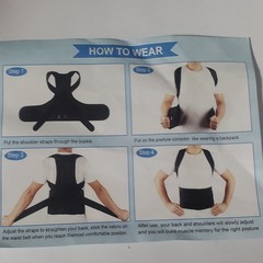Adjustable Black Posture Corrector Back Brace M (29″-33″) for Stabilization