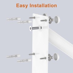 Wall-Mounted 20-Inch U-Shaped Grab Bar – Easy Install Indoor/Outdoor Rails