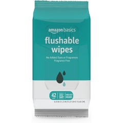 Flushable Adult Wet Wipes for Sensitive Skin, Fragrance-Free, 126 Count Bulk