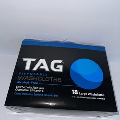 TAG 216 Disposable WASHCLOTHS(12×18) Alcohol Free W/Aloe/Vitamin E Chamomile
