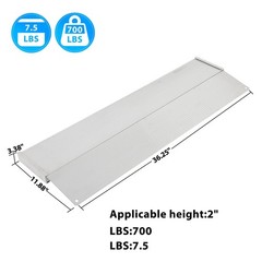 11.88″ 700lbs Aluminum Multi-Folding Ramp Scooter Mobility Portable Ramp