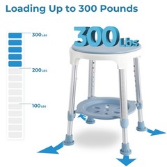 Shower Chair Stool for Inside Shower, Small Corner Plastic Blue