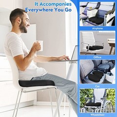 2 Pack Gel Seat Cushion for Sciatica Relief | Office Chair Cushion for Pressure