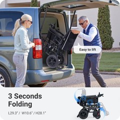 4 Wheels Mobility Scooter Power Wheel Chair Electric Device Compact with Lights