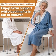 Shower Chair Bath Seat Stool Bathroom Elderly Aids Adjustable Height 300lb