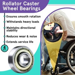 4PCS Rollator Caster Wheel Bearings, Wheelchair Universal Wheel…