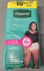 Depend Fresh Protection Adult Diapers Incontinence Leak Underwear for Women