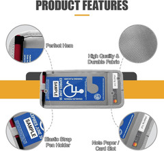 Handicap Placard Holder for Car, Universal Transparent Disabled Parking Permit S