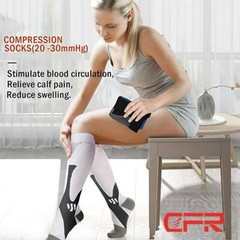 1-3 Pairs Copper Compression Socks 20-30mmHg Graduated Support Mens Womens S-XL