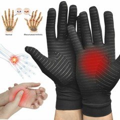 Compression Arthritis Gloves Full Finger Copper Infused for Joint Pain Relief