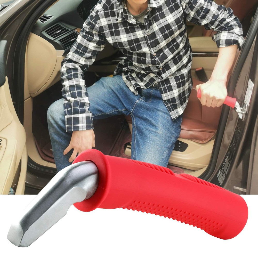 Valorcielo Car Door Handle for Elderly 300 lb Support Red 1 Pack Auto cane