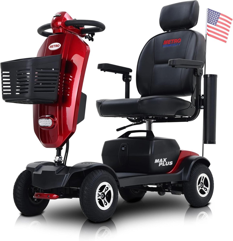 4 Wheels Mobility Scooter Electric Power Wheel Chair w/Adjustable Seat Handrail