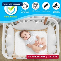 Washable Incontinence Bed Pads (72″ x 36″) for Adults, Kids, Dogs Waterproof and