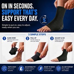 Ankle Compression Sleeve for Men and Women 1 Pair – Ankle Brace Support Stabi…