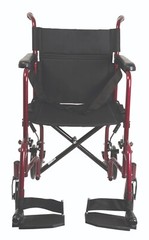 ProBasics Burgundy Aluminum Transport Chair – Footrests – TCA1916BG – New