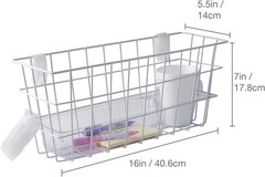 16×5.5×7 in Walker Basket with Cup Holder, Easy Install, Rust-Resistant