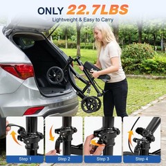 Aojin Knee Scooter for Adults FootInjuries, 300lbs Capacity, All Blacks