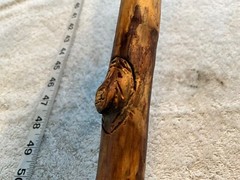Hand made Wrapped Handle Hiking/walking stick cane wood shaft USA 51-52in NICE