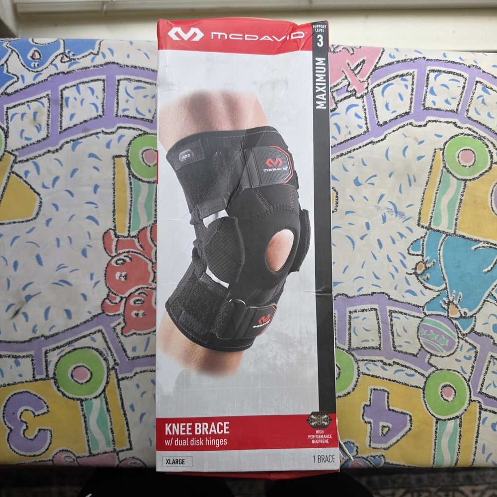 McDavid 429-01-32.2 Hinged Knee Brace – Black Size Small Level 3 Support Size XL