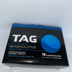 TAG 216 Disposable WASHCLOTHS(12×18) Alcohol Free W/Aloe/Vitamin E Chamomile