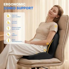 Memory Foam Seat Cushion with Back Support, Orthopedic Tailbone Pain Relief Cush