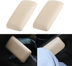 Car Armrest Cushion, 2 Pcs Car Knee Leg Elbow Cushion, Removable Soft Leather Pa