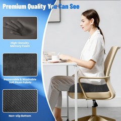 Dailycuddles Seat Cushion Premium Memory Foam Office Chair Cushion Supportive