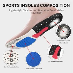 Sports Silicone Gel Insoles for Feet Men Women Orthopedic Arch Support Inserts