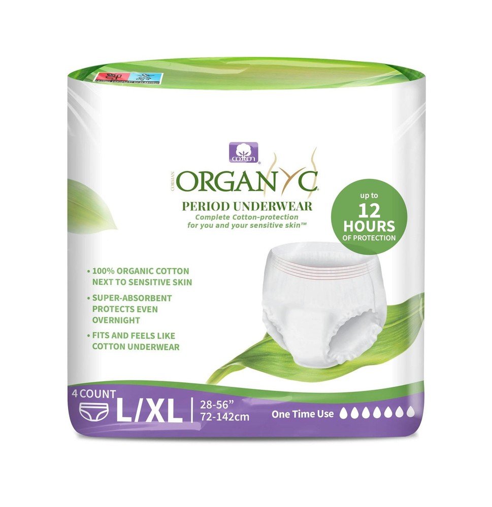 Organyc Certified Organic Cotton Disposable Period Underwear for Sensitive Skin