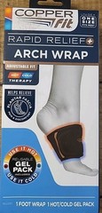 Copper Fit Plus Arch Wrap Rapid Relief with Gel Pack Adjustable Fit One Size New