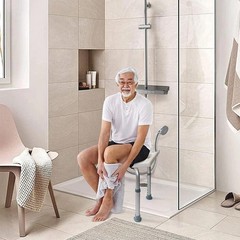 Shower Chair Seat 350lb Bath Stool Padded Height Adjustable Bathtub Seat Bench