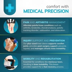BraceAbility Bariatric Knee Brace for Large Legs – Plus Size Knee Brace with Sid