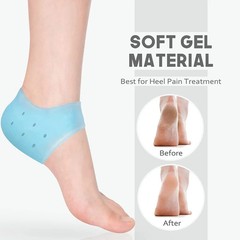 Gel Silicone Skin-Softening Silicone Heel Protectors Heel Cups Spurs Cracked Hee