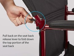 WIDE SEAT Wheelchair Lightweight EASY Folding Drive Manual HANDBRAKES FOR SAFETY